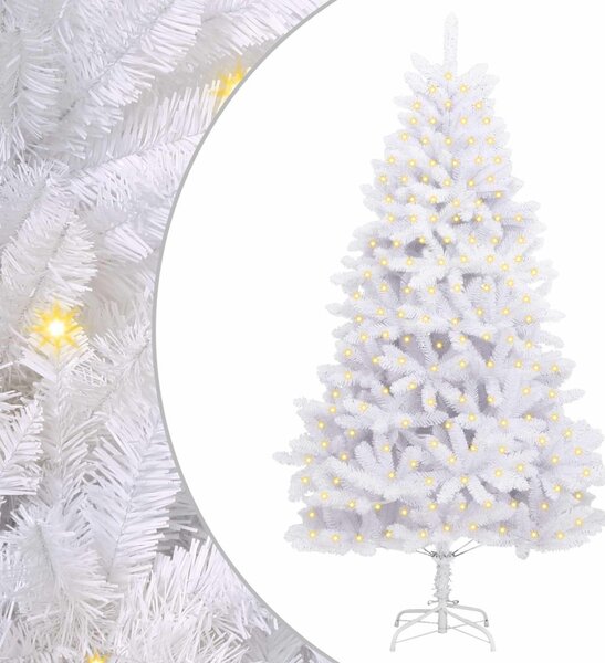 Mű karácsonyfa 300 LED PVC és Acél Fehér