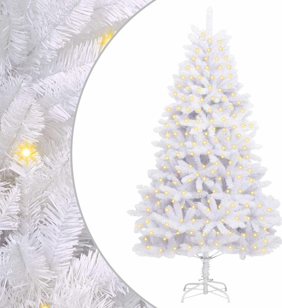 Mű karácsonyfa 300 LED PVC és Acél Fehér
