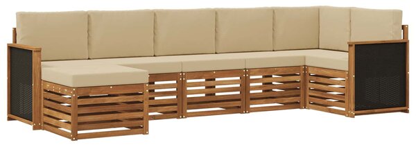 VidaXL Szegmentált kanapé szett párnával 6 pcs Természetes