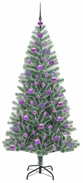 Mű karácsonyi fa hóval borítva LED fényekkel 300 LED-del 180 cm