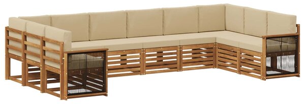 VidaXL Szegmentált kanapé szett párnával 7 pcs Természetes