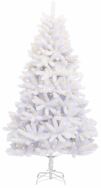 Mű karácsonyfa 300 LED PVC és Acél Fehér