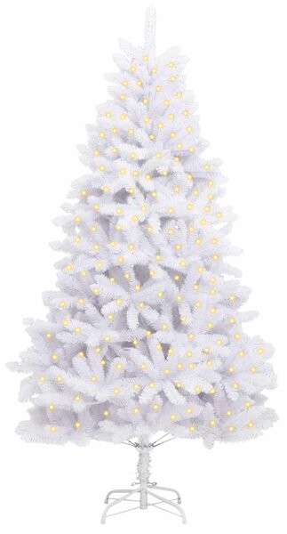 Mű karácsonyfa 300 LED PVC és Acél Fehér