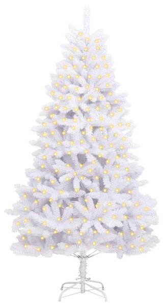 Mű karácsonyfa 300 LED PVC és Acél Fehér