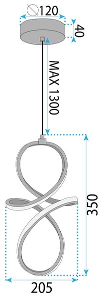 LED függőlámpa LHJ091-1CP GOLD