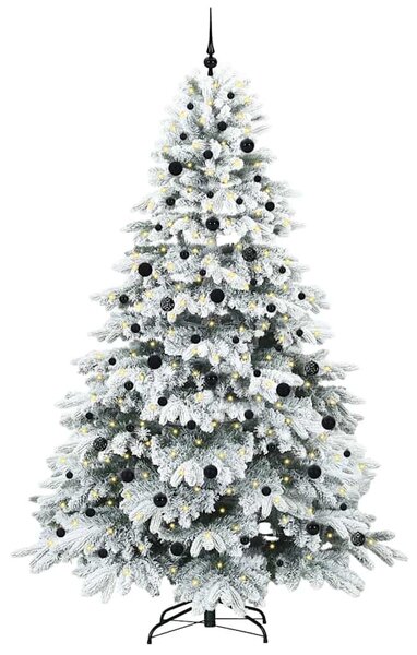 Mű karácsonyfa 300 LED-del állvánnyal Fehér 240 cm PE és PVC