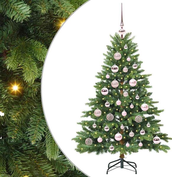 Mű karácsonyfa 150 LED-del állvánnyal Zöld 120 cm PE és PVC
