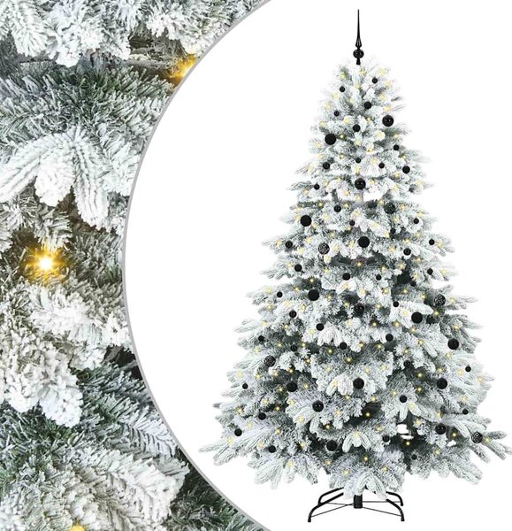 Mű karácsonyfa 300 LED-del állvánnyal Fehér 240 cm PE és PVC