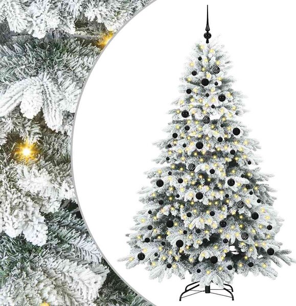 Mű karácsonyfa 300 LED-del állvánnyal Fehér 210 cm PE és PVC