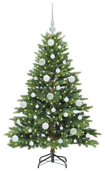 Mű karácsonyfa 150 LED-del állvánnyal Zöld 120 cm PE és PVC