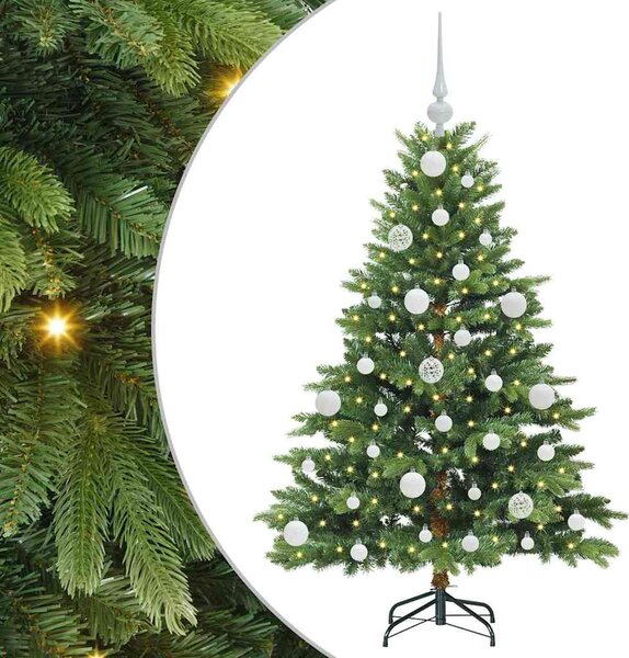 Mű karácsonyfa 150 LED-del állvánnyal Zöld 120 cm PE és PVC