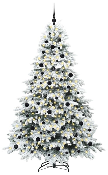 Mű karácsonyfa 300 LED-del állvánnyal Fehér 210 cm PE és PVC