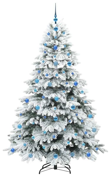 Mű karácsonyfa 300 LED-del állvánnyal Fehér 210 cm PE és PVC