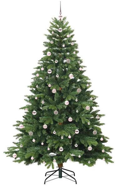 Mű karácsonyfa 300 LED-del állvánnyal Zöld 240 cm PE és PVC
