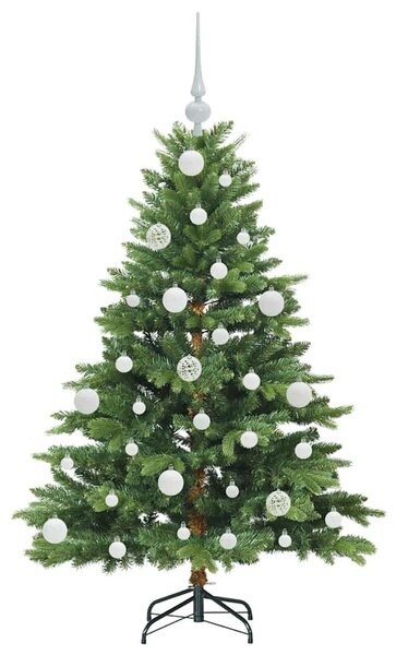 Mű karácsonyfa 150 LED-del állvánnyal Zöld 120 cm PE és PVC