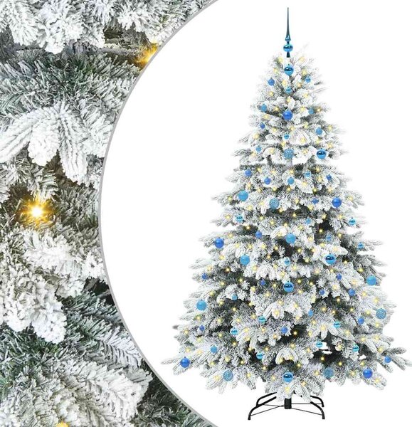 Mű karácsonyfa 300 LED-del állvánnyal Fehér 210 cm PE és PVC