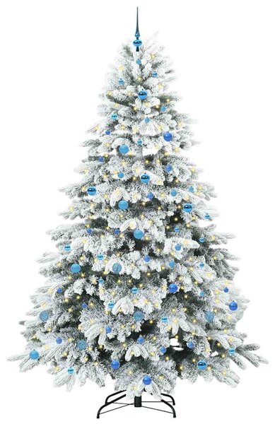 Mű karácsonyfa 300 LED-del állvánnyal Fehér 240 cm PE és PVC