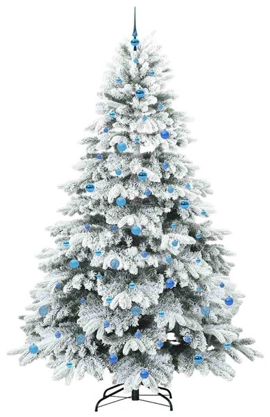 Mű karácsonyfa 300 LED-del állvánnyal Fehér 240 cm PE és PVC