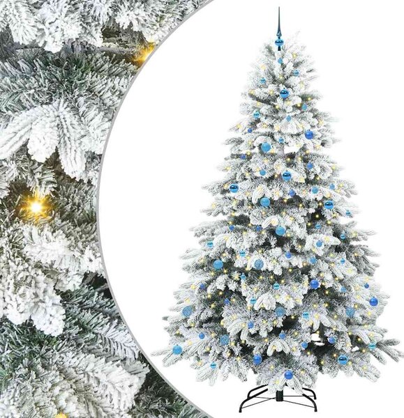 Mű karácsonyfa 300 LED-del állvánnyal Fehér 240 cm PE és PVC