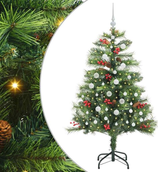 Mű karácsonyfa 150 LED Meleg fehér PVC és fém Zöld