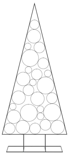 Fekete fém karácsonyfa dekorációhoz 210 cm