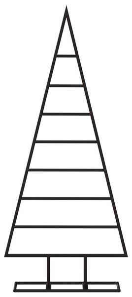Fekete fém karácsonyfa dekorációhoz 125 cm
