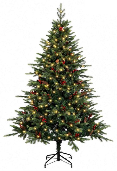 Műanyag Hajtogatós Karácsonyfa 150 cm 150 LED Meleg fehér