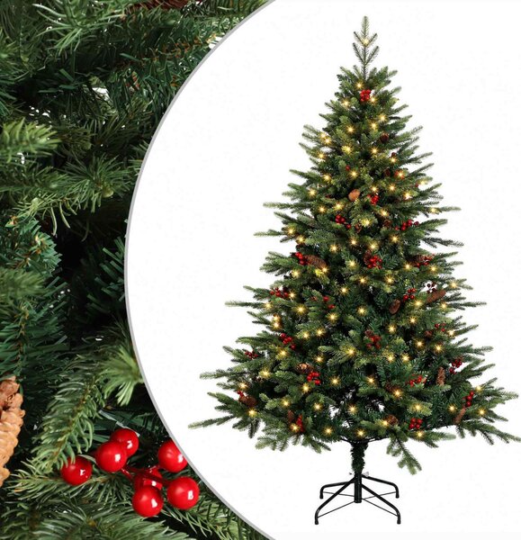 Műanyag Hajtogatós Karácsonyfa 150 cm 150 LED Meleg fehér