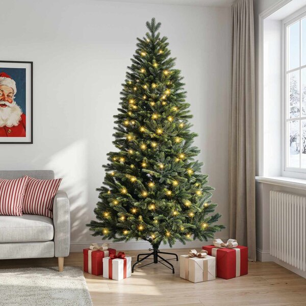 Műanyag Hajtogatós Karácsonyfa 120 cm 150 LED Meleg fehér