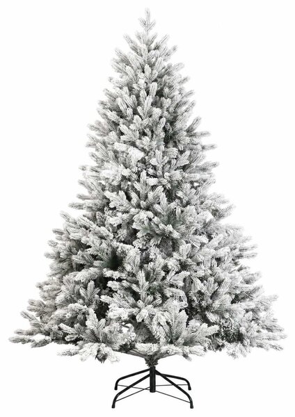 Műkarácsonyfa gömbbel 180 cm 300 LED Meleg fehér PVC és fém