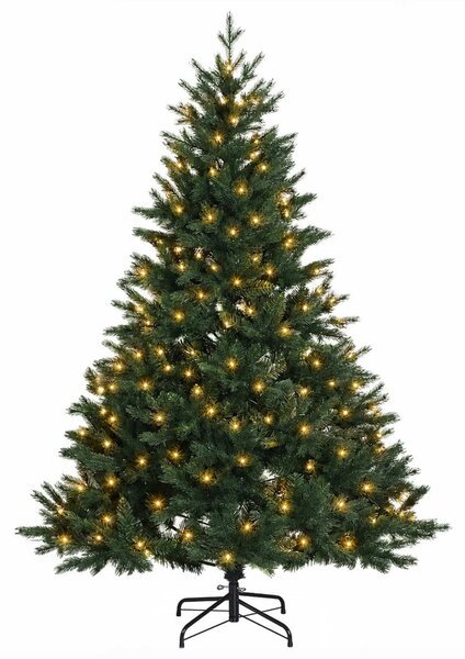 Műanyag Hajtogatós Karácsonyfa 120 cm 150 LED Meleg fehér