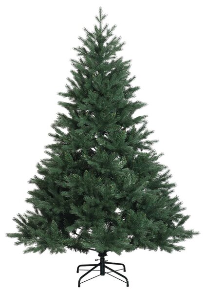 Műkarácsonyfa gömbbel 180 cm 300 LED Meleg fehér PVC és fém