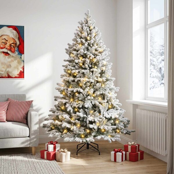 Műanyag Hajtogatós Karácsonyfa 150 cm 150 LED Meleg fehér