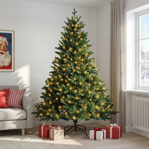 Műanyag Hajtogatós Karácsonyfa 120 cm 150 LED Meleg fehér