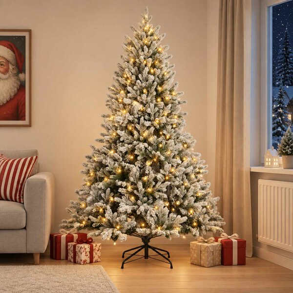 Műanyag Hajtogatós Karácsonyfa 120 cm 150 LED Meleg fehér