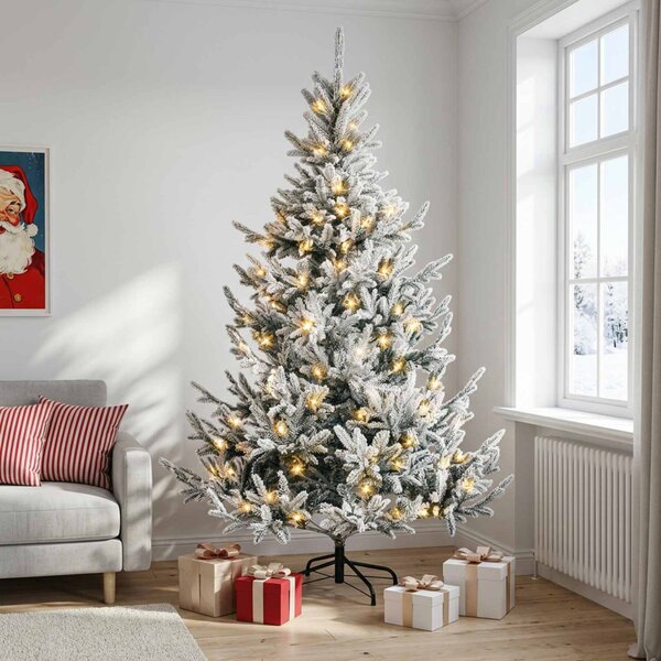 Műanyag Hajtogatós Karácsonyfa 150 cm 150 LED Meleg fehér