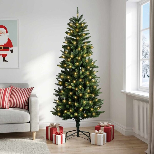 Műanyag Hajtogatós Karácsonyfa 180 cm 300 LED Meleg fehér