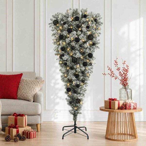 Felfordított Műfenyő Karácsonyfá 150 cm 150 LED Meleg fehér