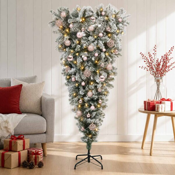 Felfordított Műfenyő Karácsonyfá 150 cm 150 LED Meleg fehér