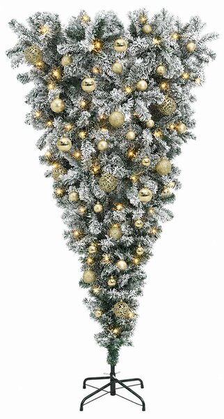 Felfordított Műfenyő Karácsonyfá 150 cm 150 LED Meleg fehér
