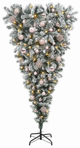 Felfordított Műfenyő Karácsonyfá 150 cm 150 LED Meleg fehér