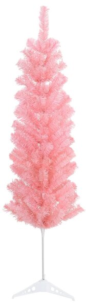 Keskeny műkarácsonyfa díszgömbökkel 120 cm 150 LED Meleg fehér