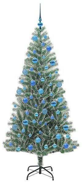 Mű karácsonyi fa hóval borítva LED fényekkel 300 LED-del 180 cm