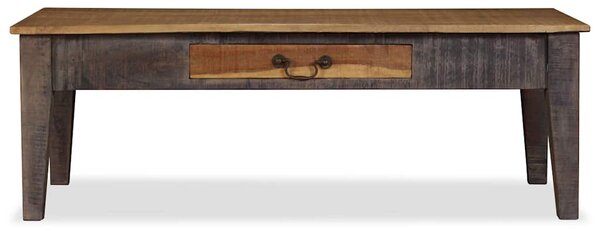 Vintage stílusú tömör fa dohányzóasztal 118 x 60 x 40 cm