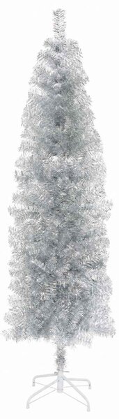 Karcsú műkarácsonyfa gömbökkel 180 cm 300 LED Meleg fehér