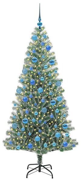 Mű karácsonyi fa hóval borítva LED fényekkel 300 LED-del 180 cm