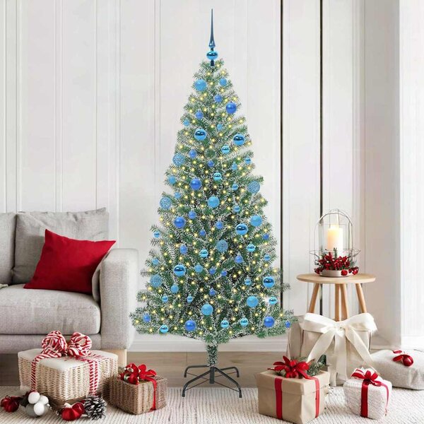 Mű karácsonyi fa hóval borítva LED fényekkel 300 LED-del 180 cm