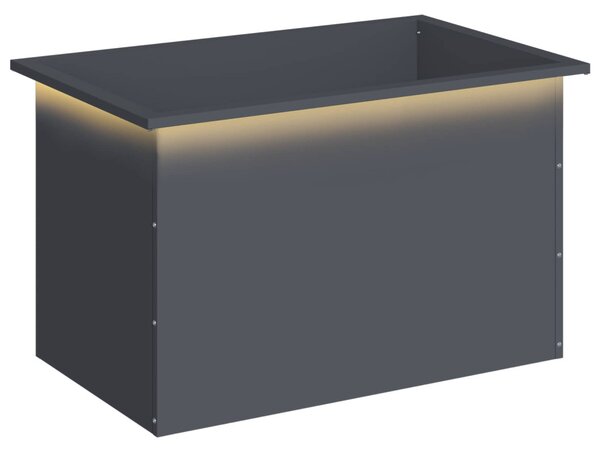 Led-es kerti virágláda Antracit 50 x 80 x 48 cm Acél
