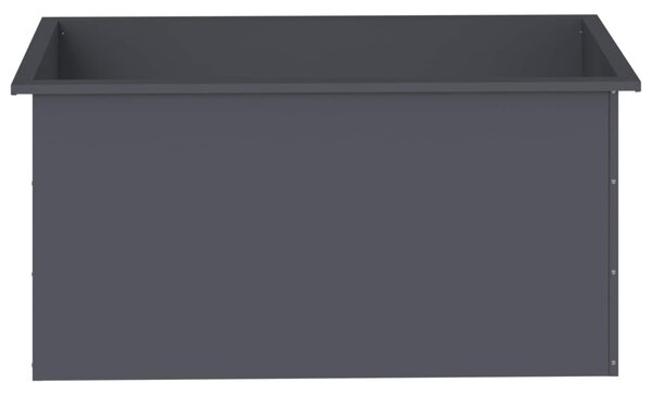 Led-es kerti virágláda 2 db Antracit 50 x 100 x 48 cm Acél