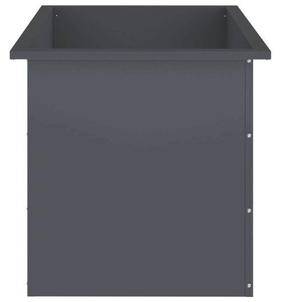 Led-es kerti virágláda 2 db Antracit 50 x 80 x 48 cm Acél